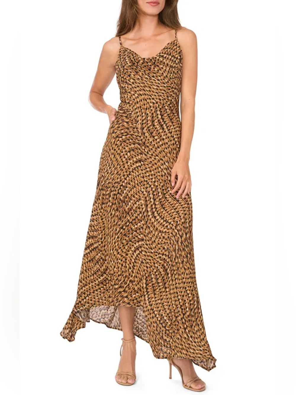 NWT Parker Asymmetric hem Slip Dress Womens Size 2 Adjustable Spaghetti Strap
